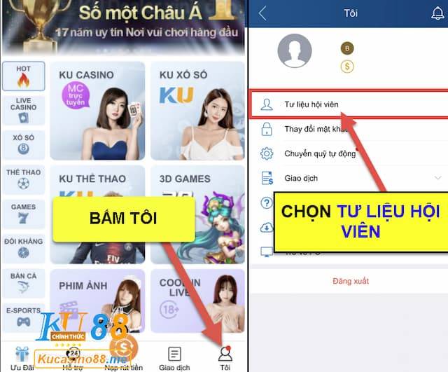 Quên mật khẩu Ku Casino